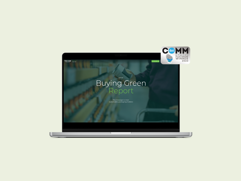 Trivium’s 2023 Buying Green Report wins dotCOMM Platinum Award
